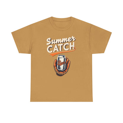 Summer Catch Tee, Casual Summer Shirt, Gift for Beer Lovers, Fun Graphic T-Shirt, Perfect for BBQs and Picnics - Psychonaut Swag