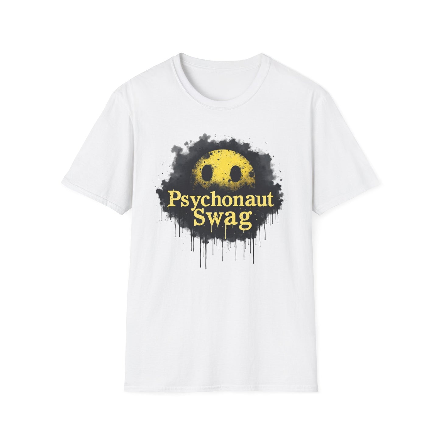 Psycho Smile, Pyschonaut Swag T-Shirt - Unisex Softstyle Tee, Casual Wear, Gift for Gamers, Festival Attire, Streetwear Fashion