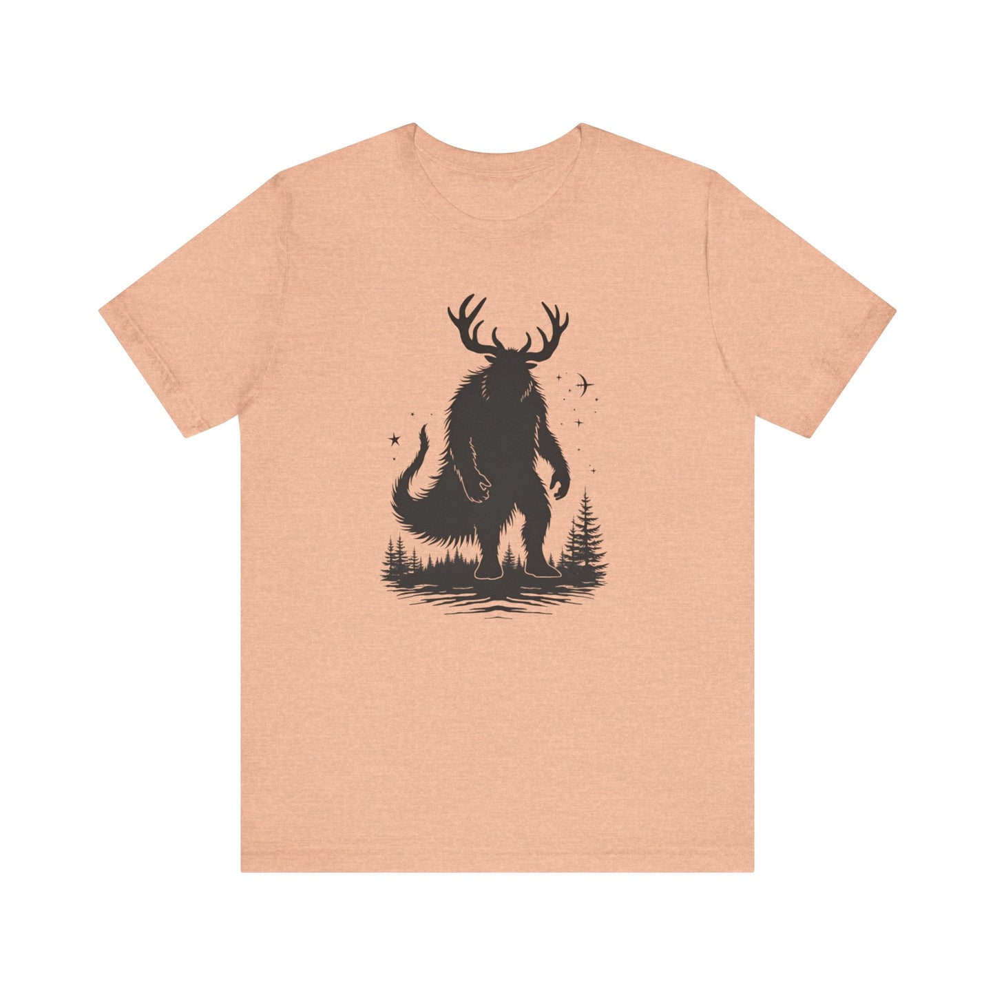 Krampus Squatch T-Shirt — Deer-Antlered Sasquatch Graphic Tee