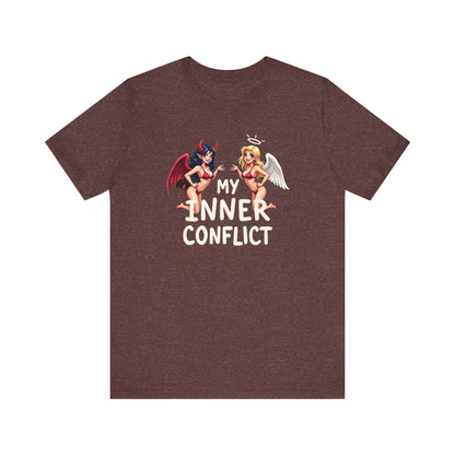My Inner Conflict, Graphic Tee, Casual Wear, Halloween Gift, Unisex Shirt, Fashion Statement, Unique Style - Psychonaut Swag