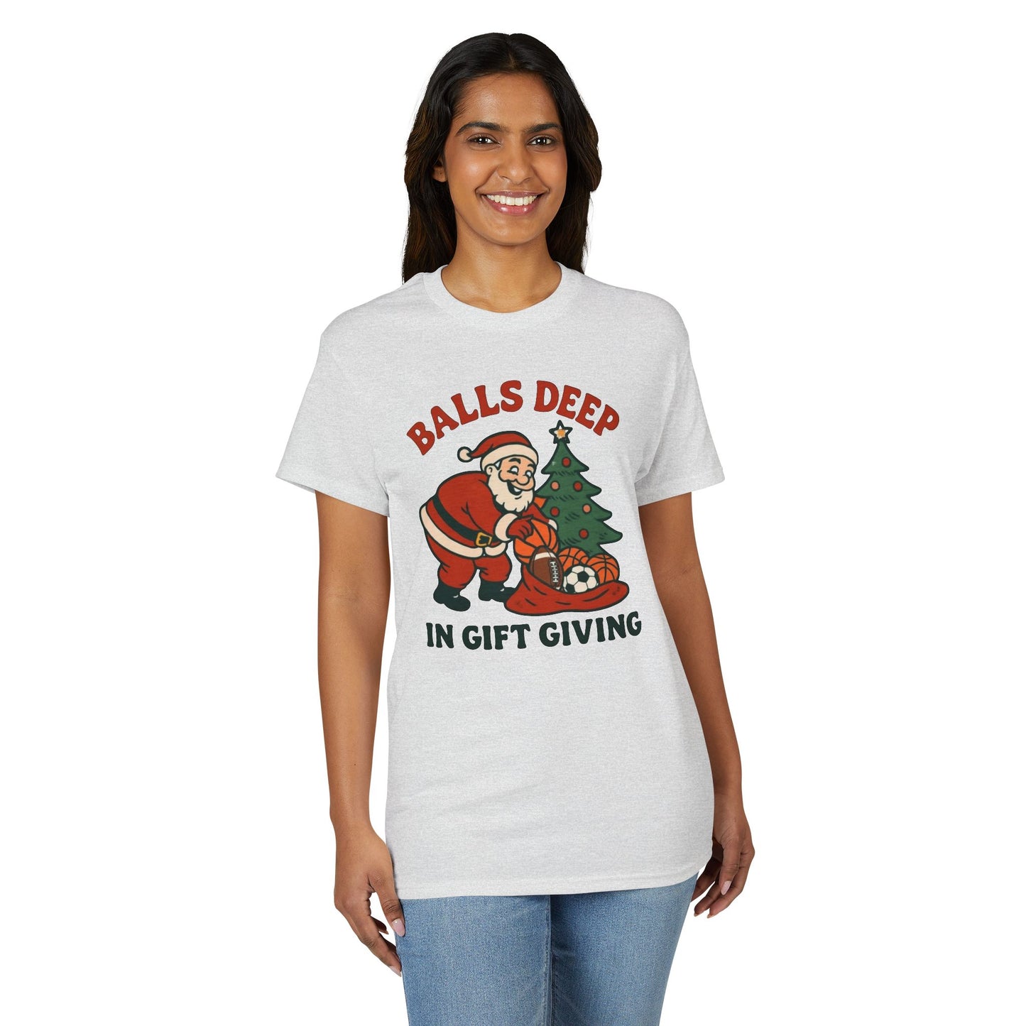 Santa Balls Deep, Unisex DryBlend® T-Shirt