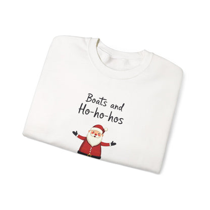 Santa Boats and Ho Ho his, Unisex Heavy Blend™ Crewneck Sweatshirt
