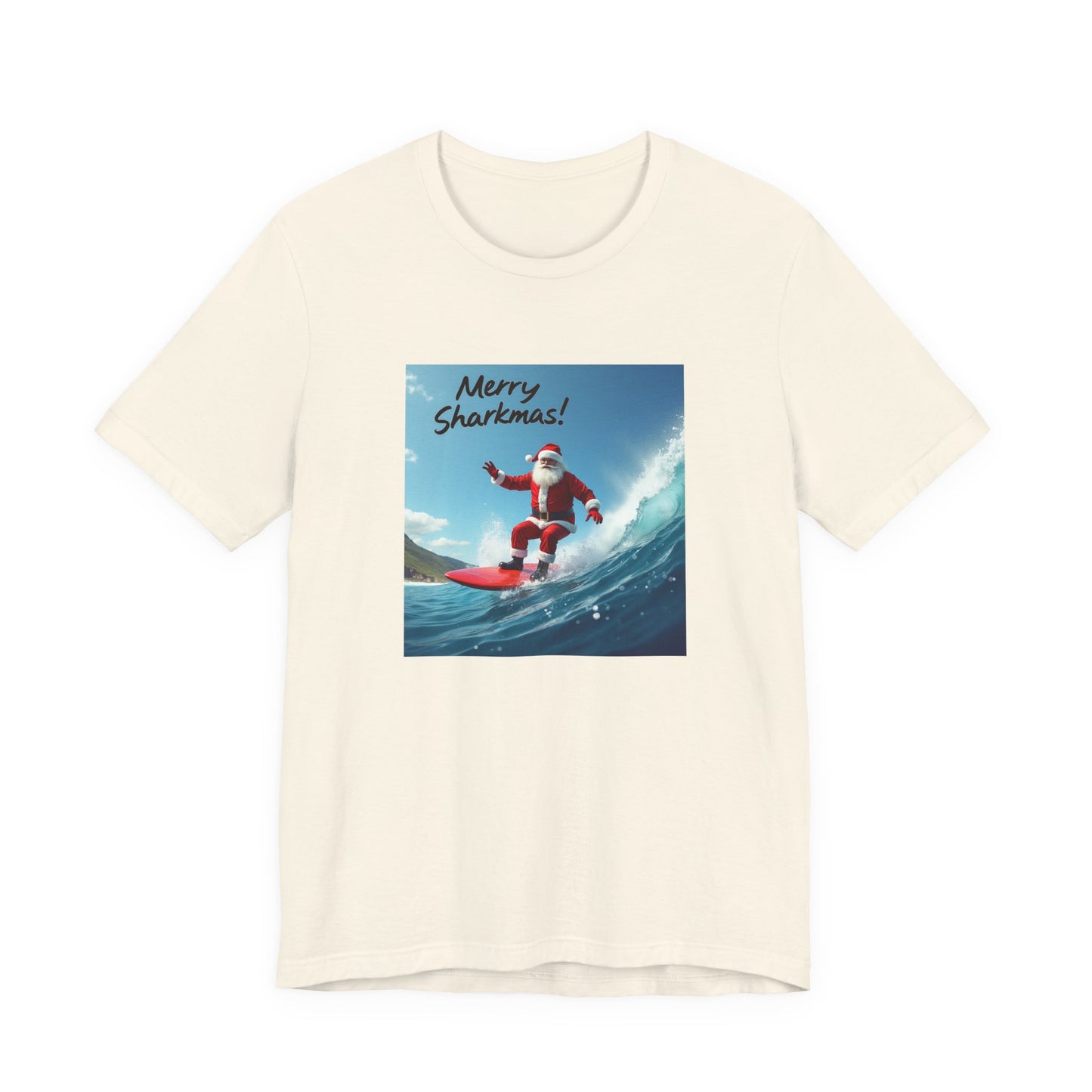 Merry Sharkmas Surfing Santa T-Shirt