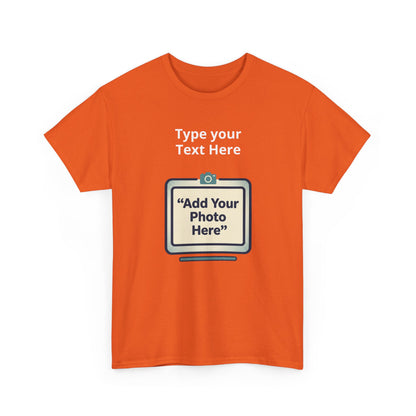 Customize Your Own (Adult) Heavy Cotton Tee — Personalized Image or Text T-Shirt