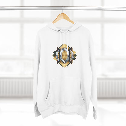 Geometric Gold Crest Hoodie