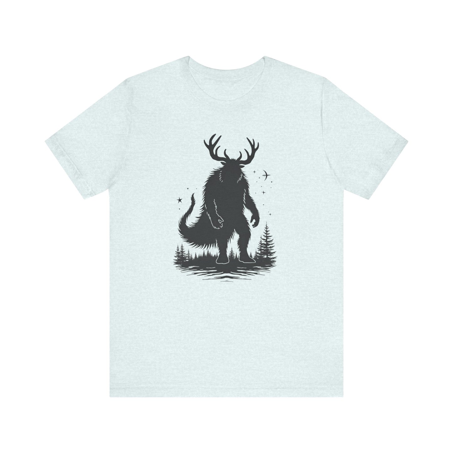 Krampus Squatch T-Shirt — Deer-Antlered Sasquatch Graphic Tee