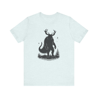 Krampus Squatch T-Shirt — Deer-Antlered Sasquatch Graphic Tee