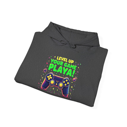 Gamer Hoodie - "Level Up Your Game Playa" Retro Controller Graphic