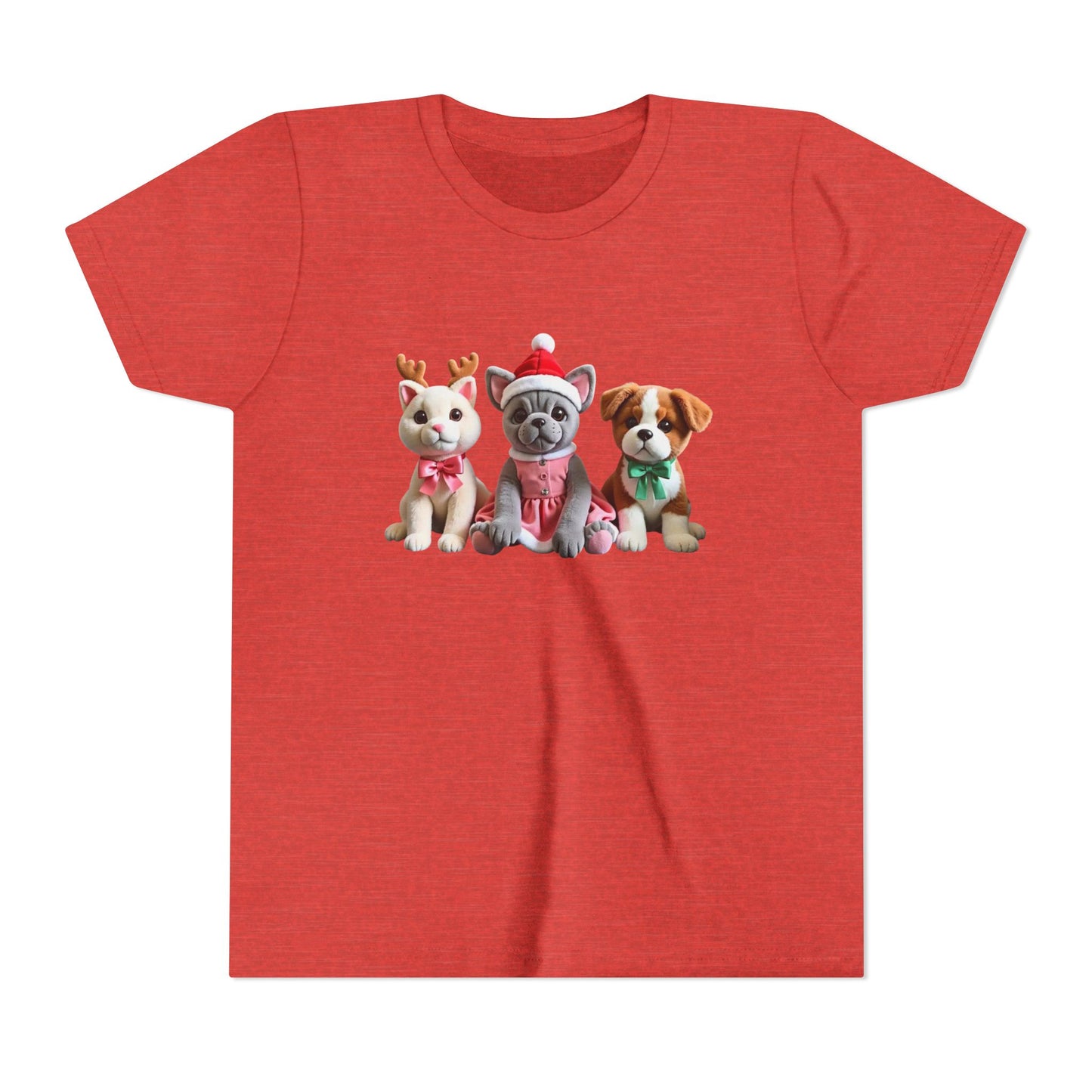 Kids Christmas Puppy Tee — Cute Festive Dogs in Santa Hats