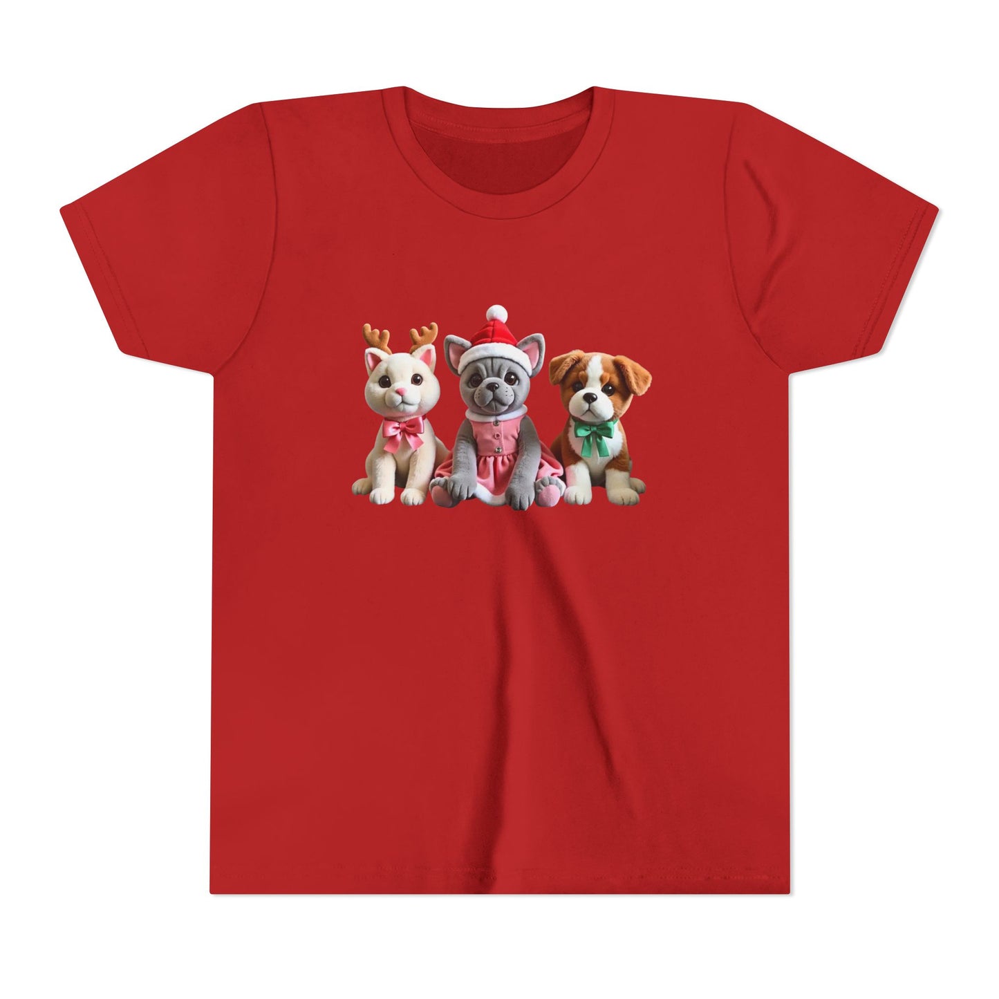 Kids Christmas Puppy Tee — Cute Festive Dogs in Santa Hats