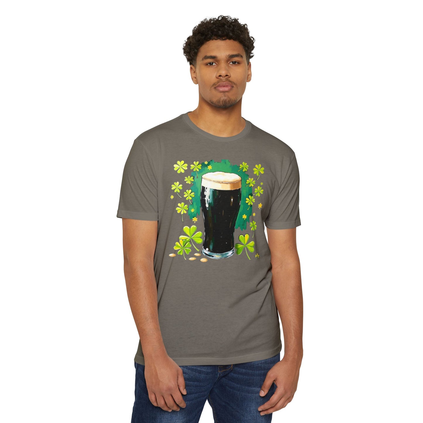 St. Patrick's Day Pint T-Shirt — Irish Beer Shamrock Design