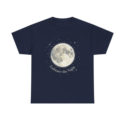 Moon tee - "Embrace the Night" Celestial Moon T‑Shirt