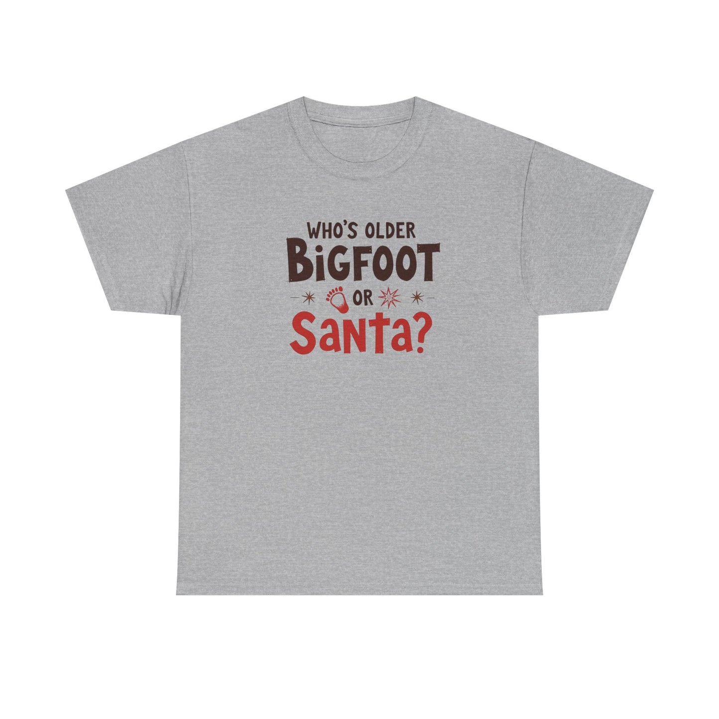 Bigfoot or Santa, Unisex Heavy Cotton Tee