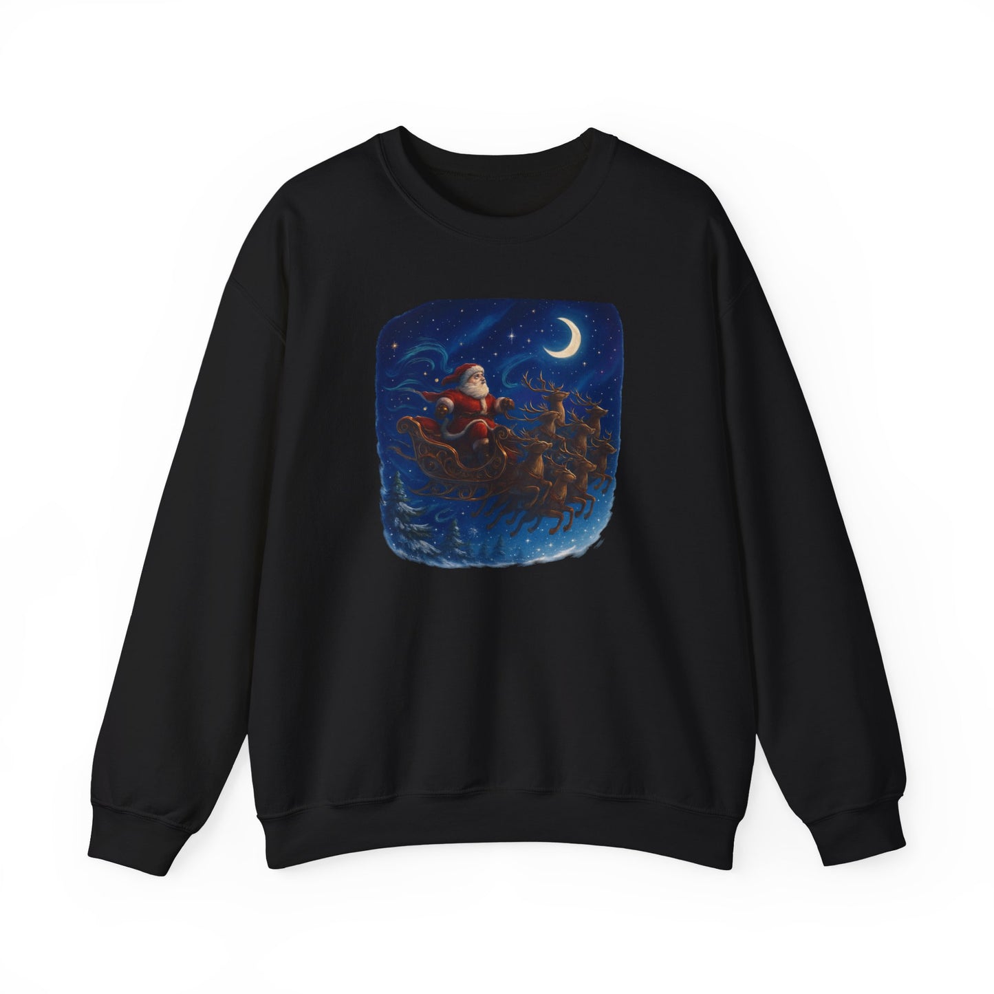Christmas Santa Sleigh Crewneck Sweatshirt