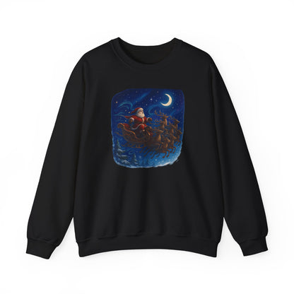 Christmas Santa Sleigh Crewneck Sweatshirt