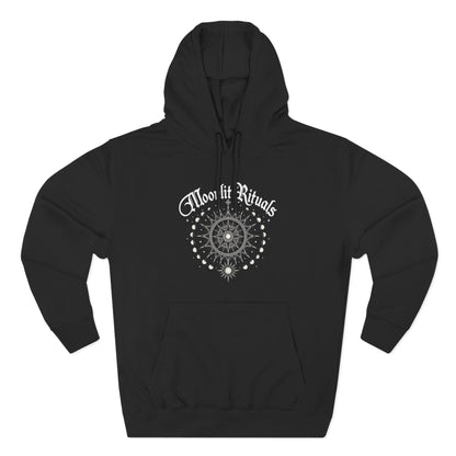 Moonlit Rituals Hoodie — Mystic Celestial Graphic Pullover