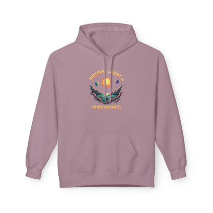 Consciousness Preservation Hoodie — "Preserve the Light of Consciousness" Graphic Hoodie