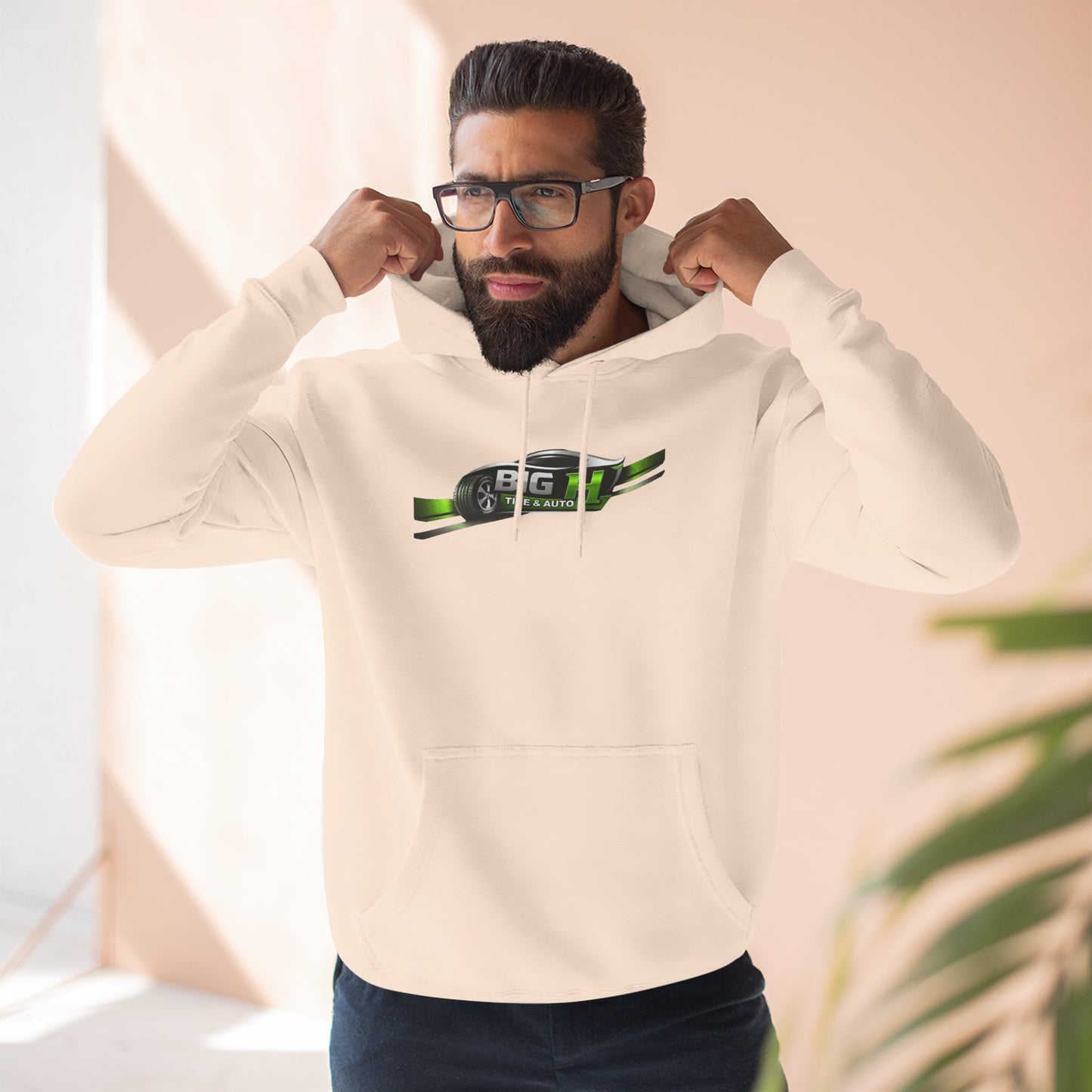 Mechanic Big H, Three-Panel Fleece Hoodie