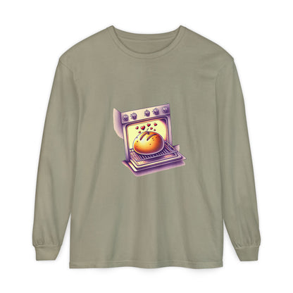 Bun in oven, Unisex Garment-dyed Long Sleeve T-Shirt - Psychonaut Swag
