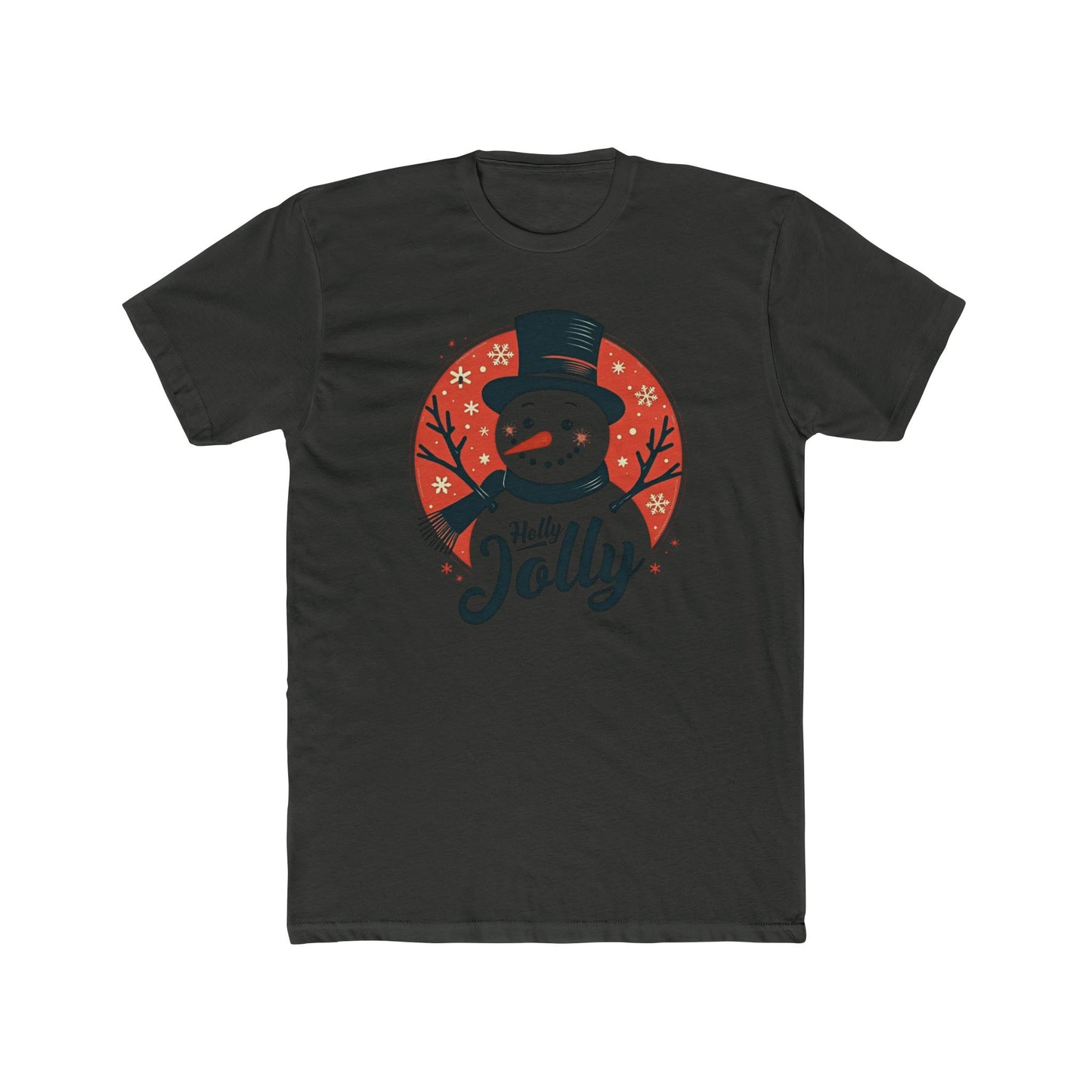 Holly Jolly Snowman T-Shirt — Christmas Holiday Crew Tee