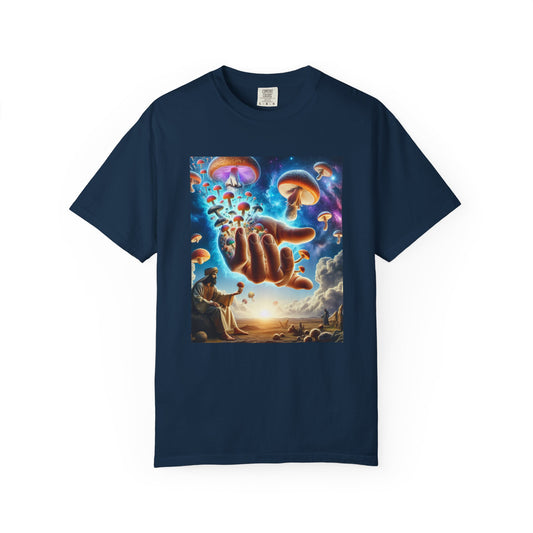 Mushrooms Gifted, Unisex Garment-Dyed T-shirt - Psychonaut Swag