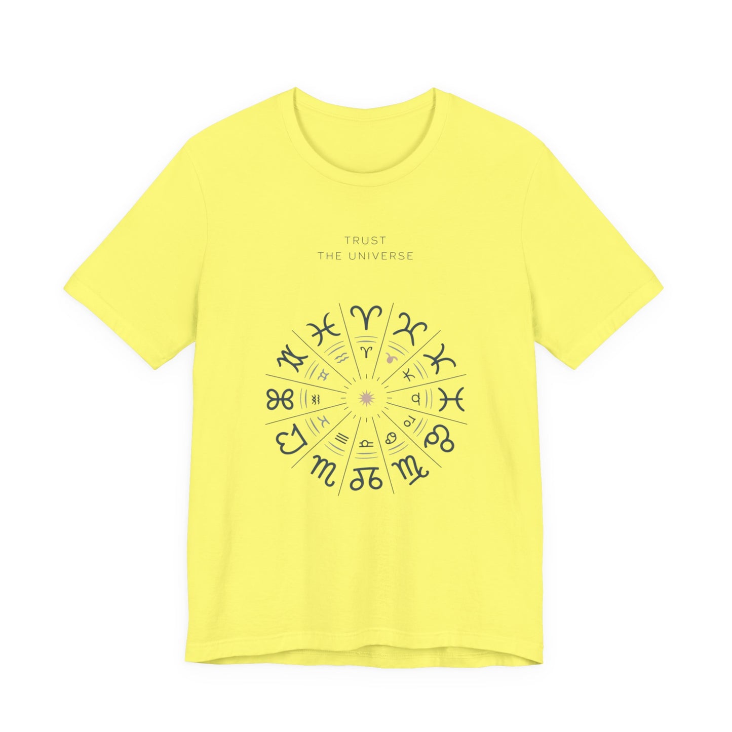 Zodiac Wheel T‑Shirt — Trust the Universe Astrology Tee