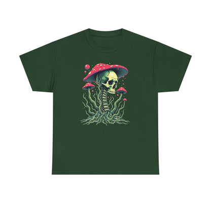 Skull Mushroom Tee — Psychedelic Skull & Fungi Graphic T-Shirt