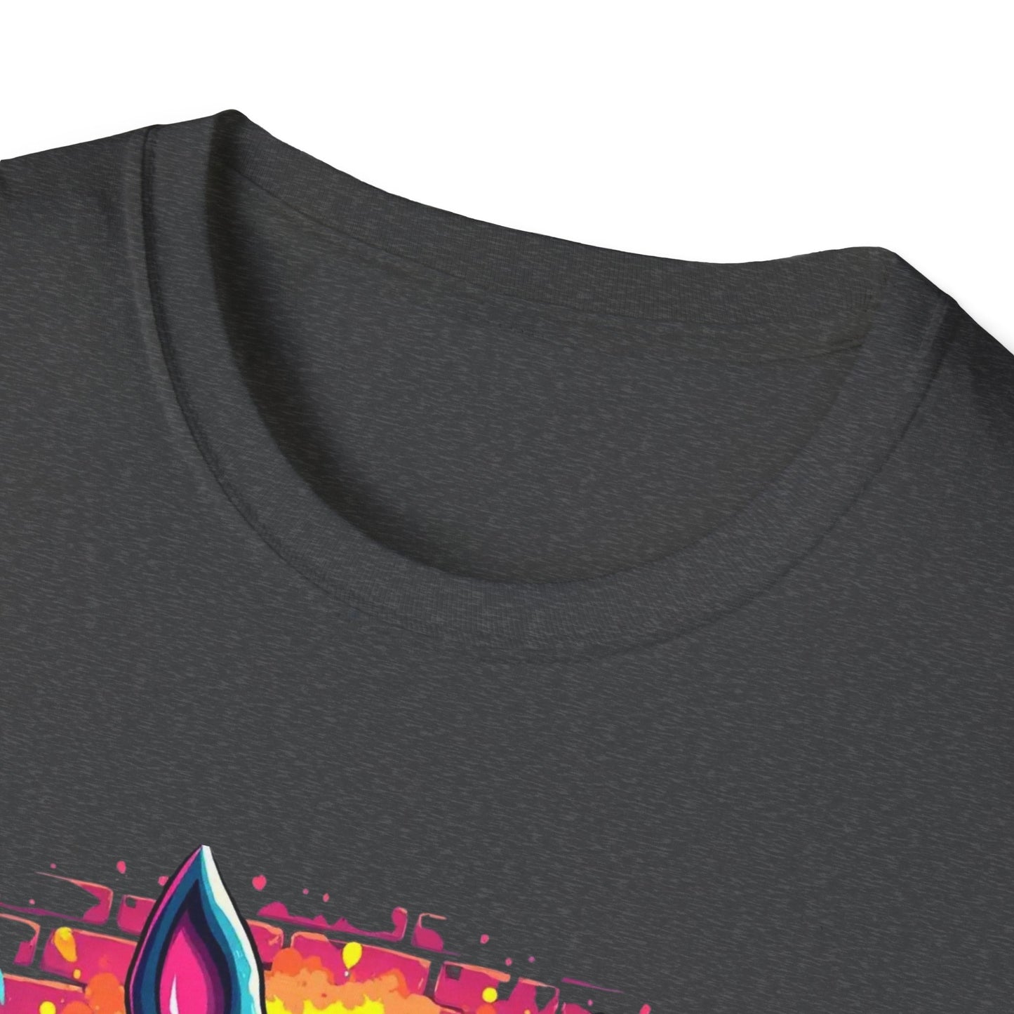 Easter Bunny 'Hoppy Easter' T-Shirt — Colorful Neon Bunny Graphic Tee