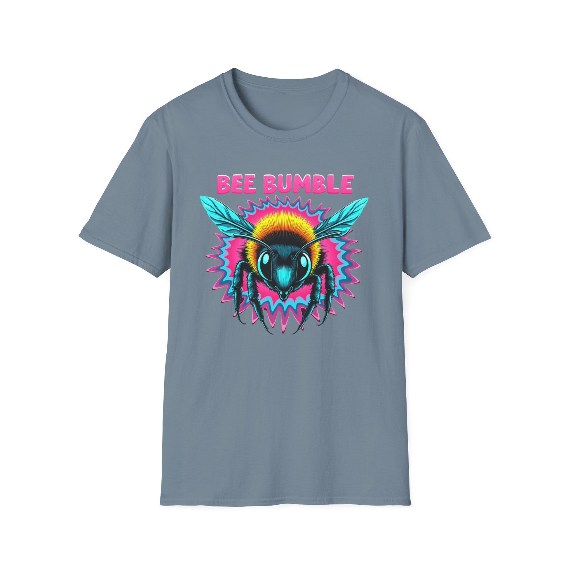 Bee Bumble T-Shirt, Retro Graphic Tee, Softstyle Unisex Shirt, Summer Fashion, Gift for Beekeepers, Eco-Friendly Tee - Psychonaut Swag