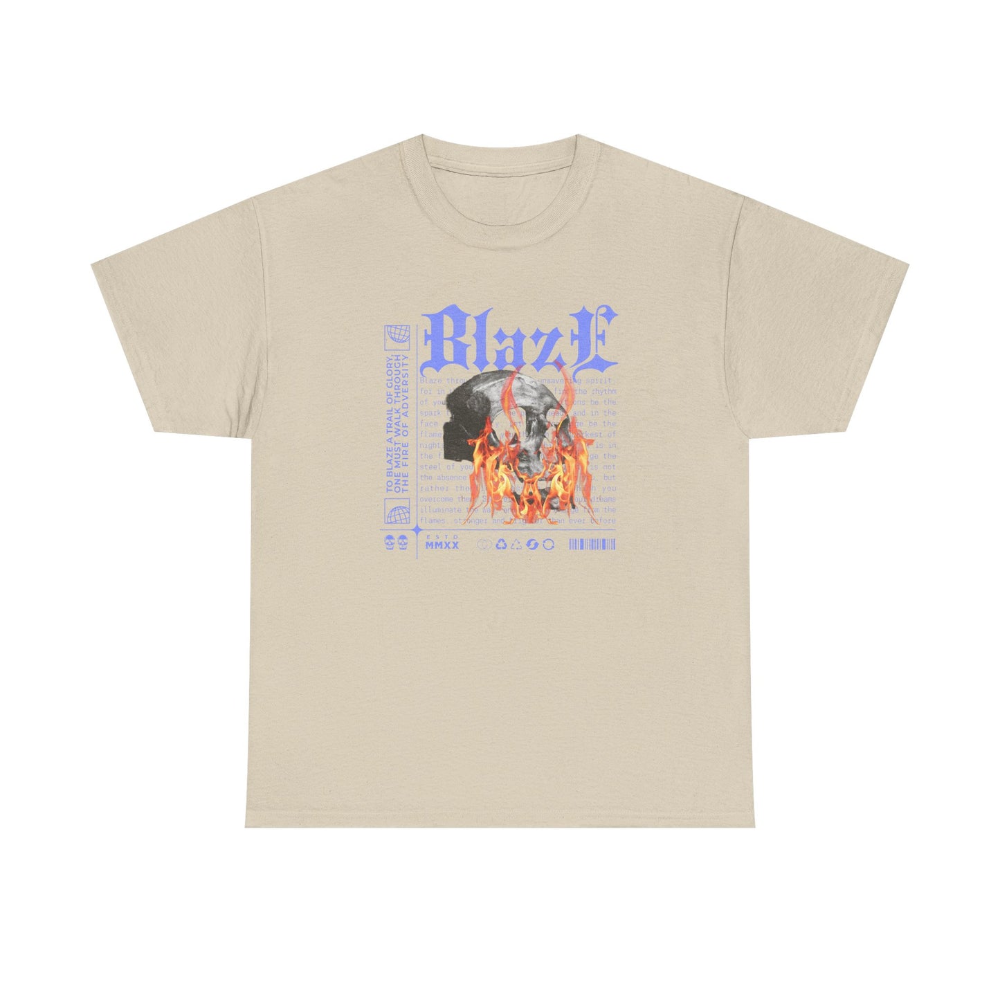 Blaze Moment Skull on Fire T-Shirt