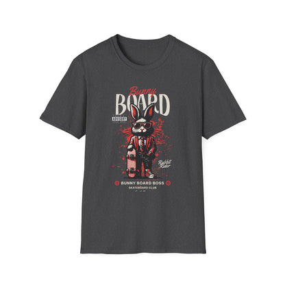 Skateboarding Bunny, Unisex Softstyle T-Shirt