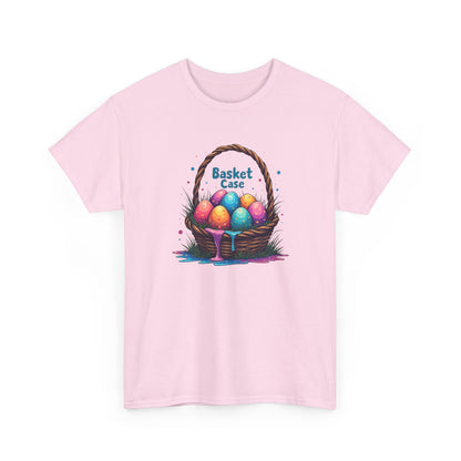 Basket Case, Easter Basket Tee — Colorful Painted Easter Eggs Graphic Shirt
