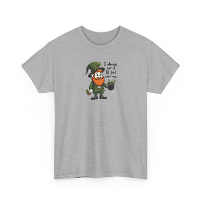 St. Patrick’s Day Leprechaun T‑Shirt — “I Always Get A Little Pat With Me” Funny Irish Tee