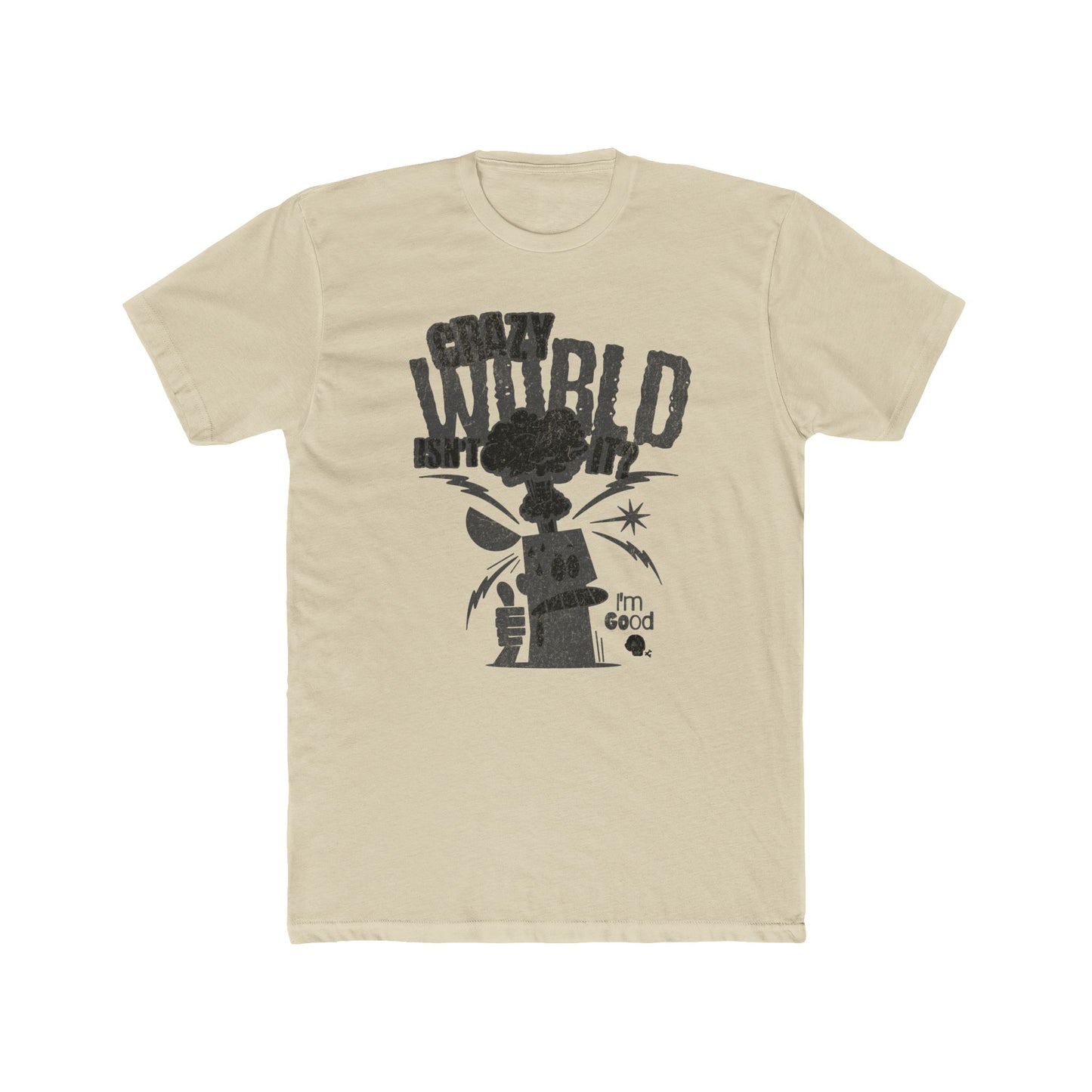 Crazy World, Unisex Cotton Crew Tee