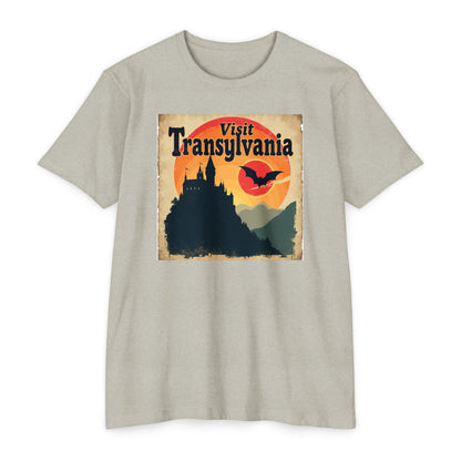 Visit Transylvania T-Shirt — Vintage Vampire Castle Halloween Tee
