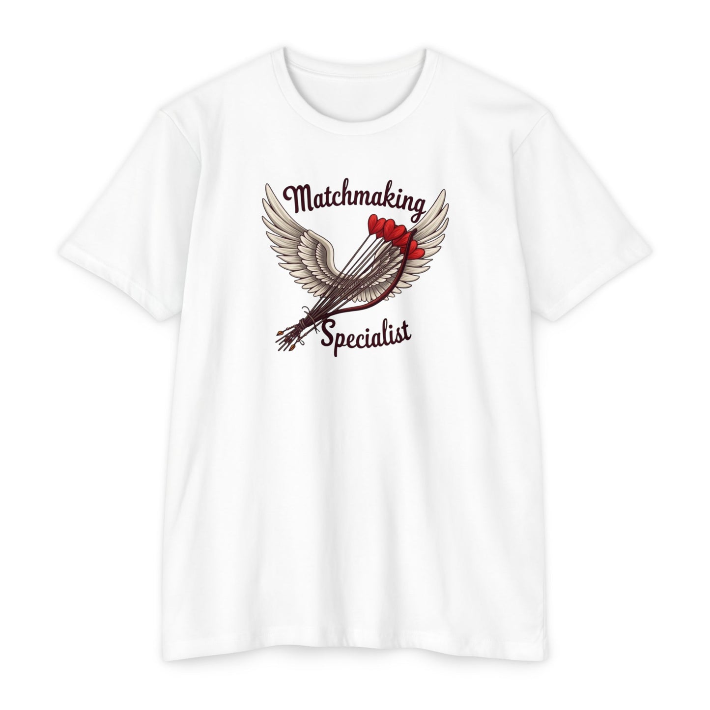 Matchmaking Specialist T-Shirt - Cupid Arrow Wings Graphic Tee
