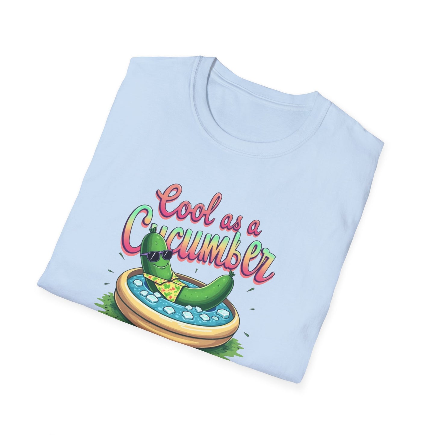 Cool as a Cucumber Unisex T-Shirt | Funny Summer Tee, Gift for Pool Parties, Relaxation Shirt, Fresh Summer Vibes, Chill Apparel, [...] - Psychonaut Swag