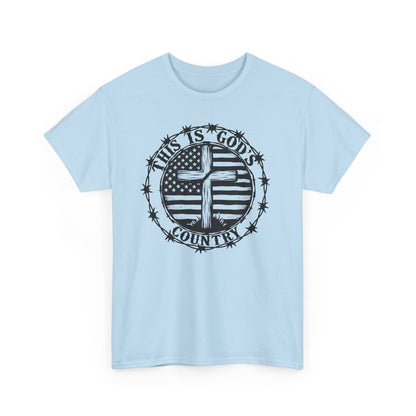God’s Country, Unisex Heavy Cotton Tee - 'This is God's Country' Graphic Tee - Psychonaut Swag