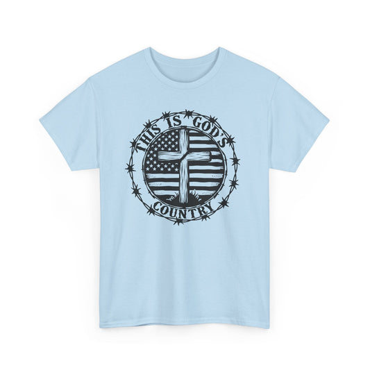 God’s Country, Unisex Heavy Cotton Tee - 'This is God's Country' Graphic Tee - Psychonaut Swag