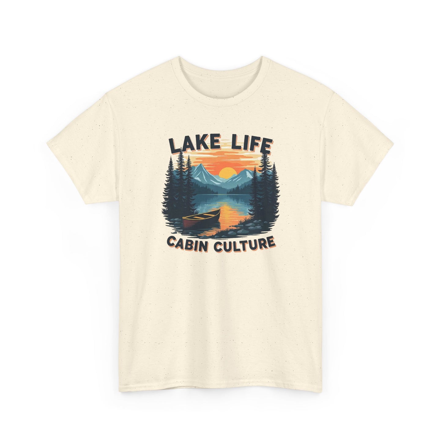 Lake Life Cabin Culture T-Shirt — Vintage Sunset Wilderness Tee