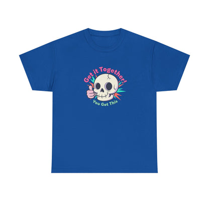 Get It Together Skull Tee — Cute Thumbs Up Motivational Graphic T-Shirt