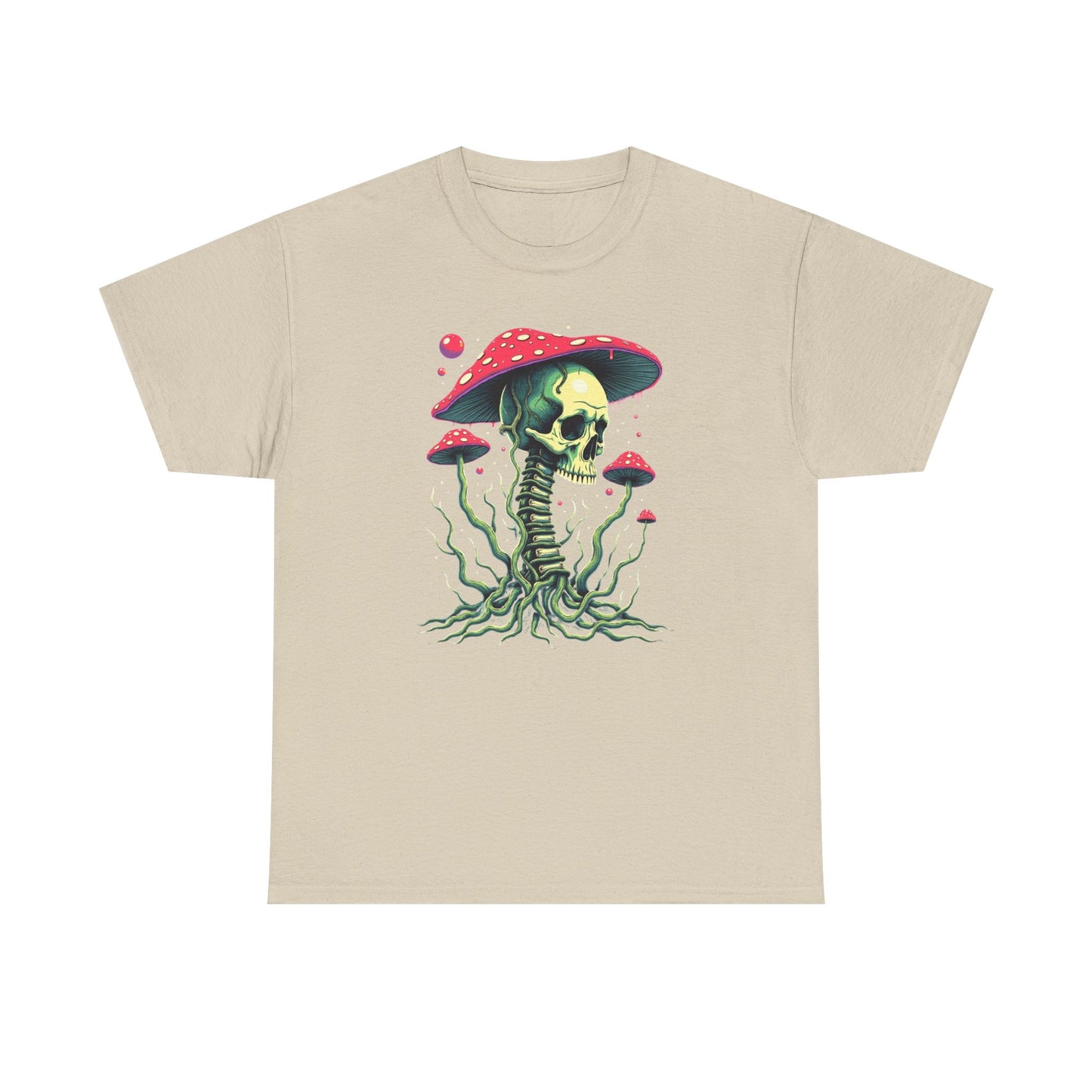 Skull Mushroom Tee — Psychedelic Skull & Fungi Graphic T-Shirt