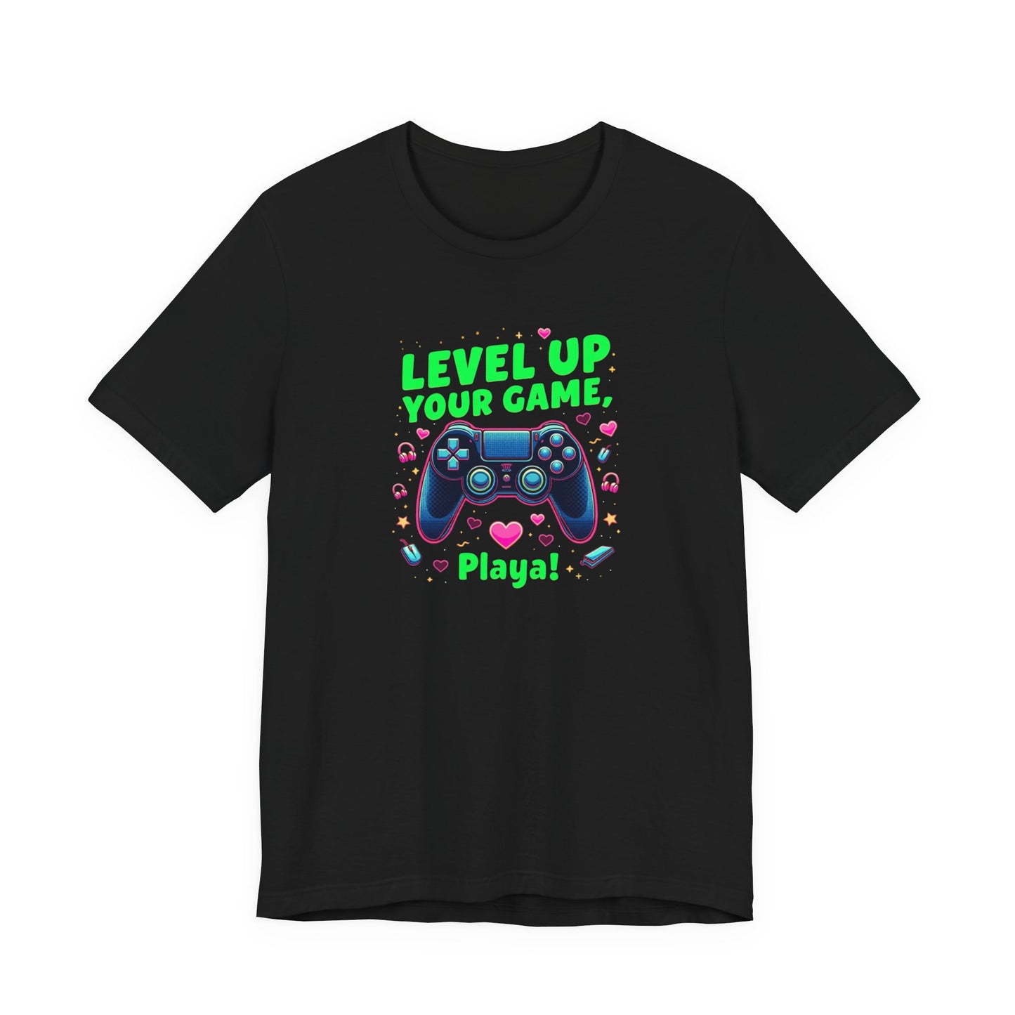 Level Up Your Game Gamer Tee — 'Level Up Your Game, Playa!' Video Game Controller Shirt