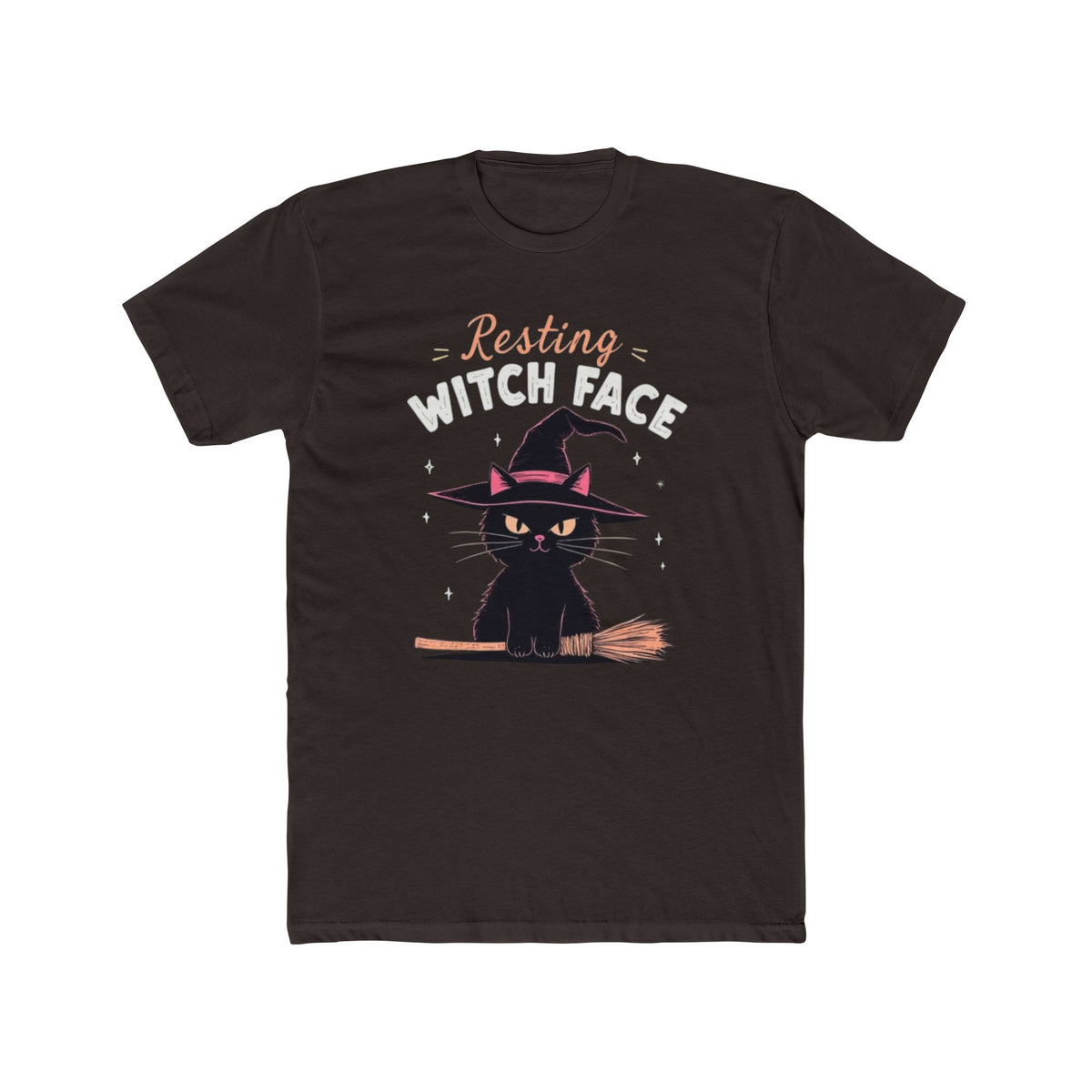 Resting Witch Face Tee - Cute Cat Graphic T-Shirt, Halloween Shirt, Fall Apparel, Unisex Crew Neck, Gift for Cat Lovers