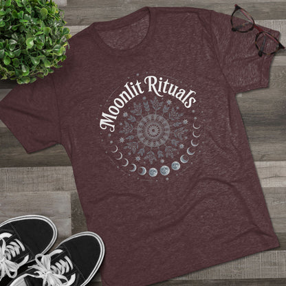 Moonlit Rituals Tee — Crescent Moon Phases Graphic T-Shirt