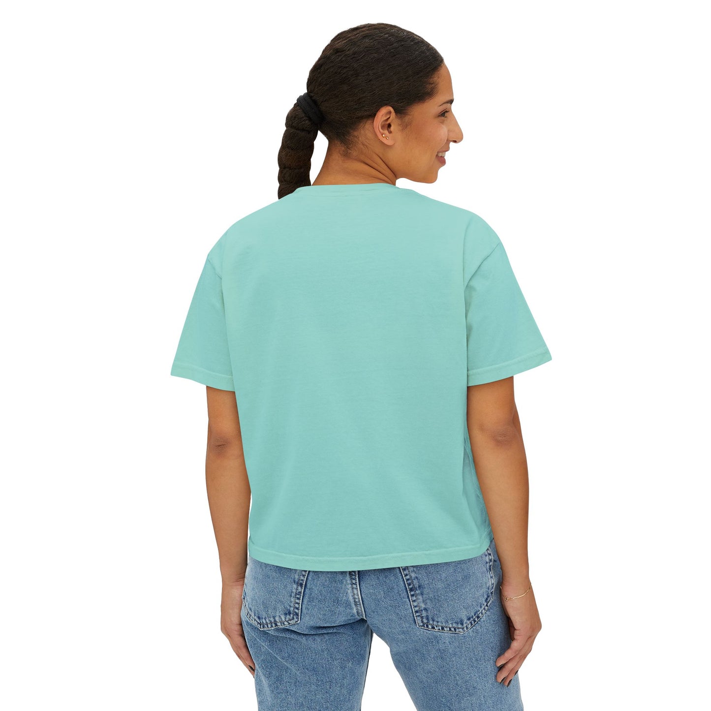 Witch Tarot Boxy Tee - Mystic Crystal Ball Graphic Women’s Crop Shirt