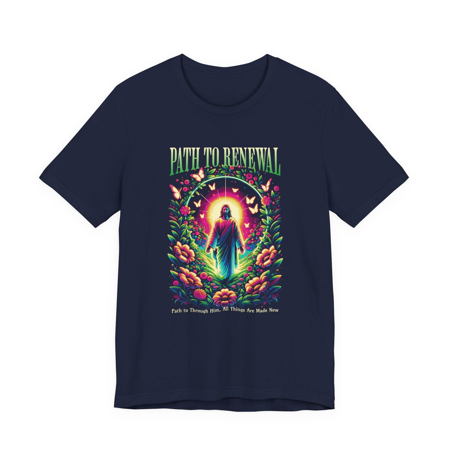 Path to Renewal T-Shirt — Spiritual Jesus Graphic Tee ("Path to Renewal")