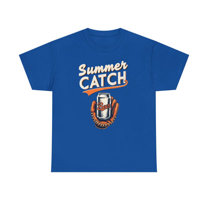 Summer Catch Tee, Casual Summer Shirt, Gift for Beer Lovers, Fun Graphic T-Shirt, Perfect for BBQs and Picnics - Psychonaut Swag