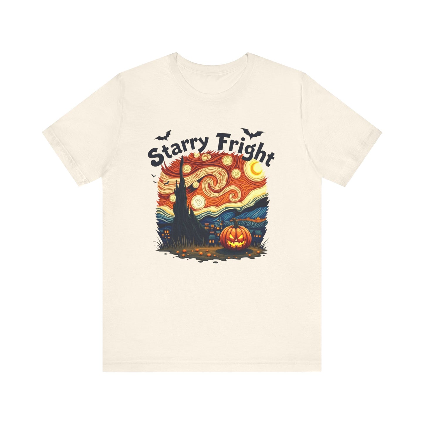 Starry Fright Halloween Tee, Unisex Ghost Graphic Shirt, Spooky Fall Fashion, Halloween Costume Tee, Pumpkin Art T-Shirt, Gift for [...]