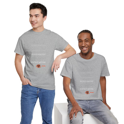 Bears Heartbeat Monitoring Tee — "Normal Heartbeat / Deceased Heartbeat / Heartbeat Watching" Graphic T-Shirt